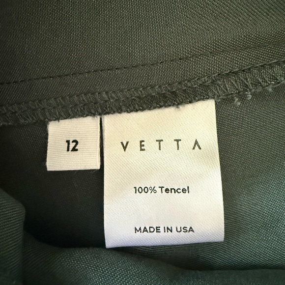 NWT Vetta Capsule Midi Dress Two Piece Green‎ Top Skirt Belt Tencel Size 12 - Picture 8 of 11